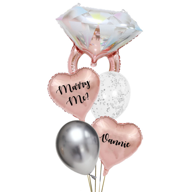 เซทฟอยลูกโป่งแหวน / Ring Helium Balloon Set