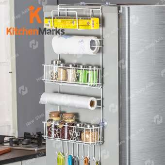 KitchenMarks ชั้นวางของข้างตู้เย็น ชั้นแขวนของข้างตู้เย็น ชั้นวางของติดตู้เย็น ชั้นแขวนของติดตู้เย็น ชั้นแขวนของ