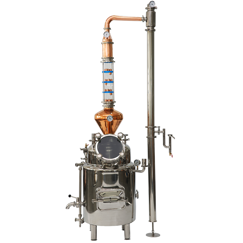 หม้อกลั่นเหล้าทองแดงแบบสองชั้น 120 ลิตร