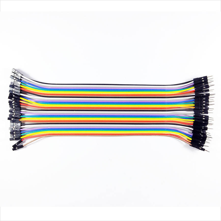 สายไฟต่อวงจรทดลอง IDC 40 เส้น แบบตัวผู้ - ตัวเมีย ยาว 8 นิ้ว (Jumper wire)