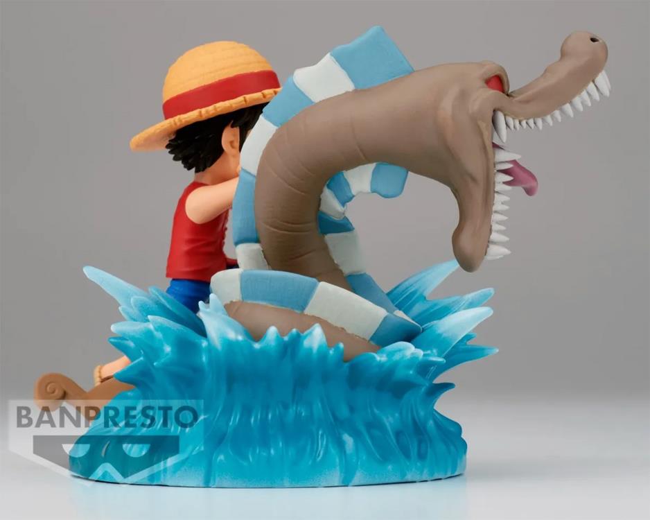 ONE PIECE WORLD COLLECTABLE FIGURE LOG STORIES-MONKEY.D.LUFFY VS LOCAL SEA MONSTER-
