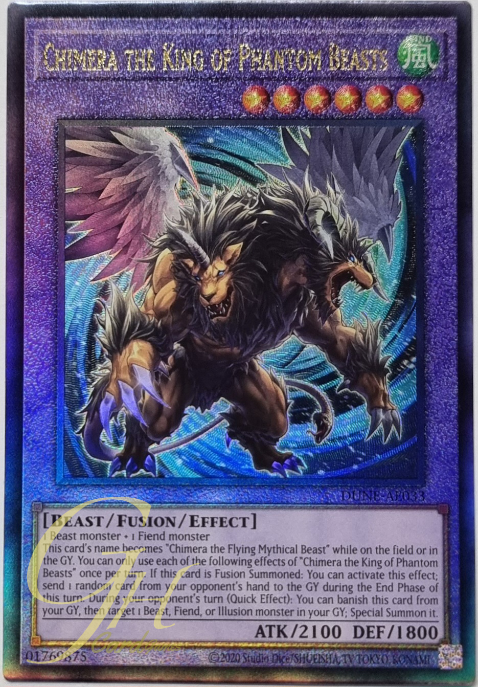 Yugioh [DUNE-AE033] Chimera the King of Phantom Beasts (Ultimate Rare)