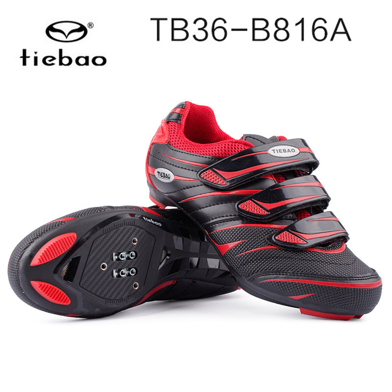 รองเท้าจักรยานเสือหมอบ TIEBAO รุ่น TB36-B816A สีแดงดำ