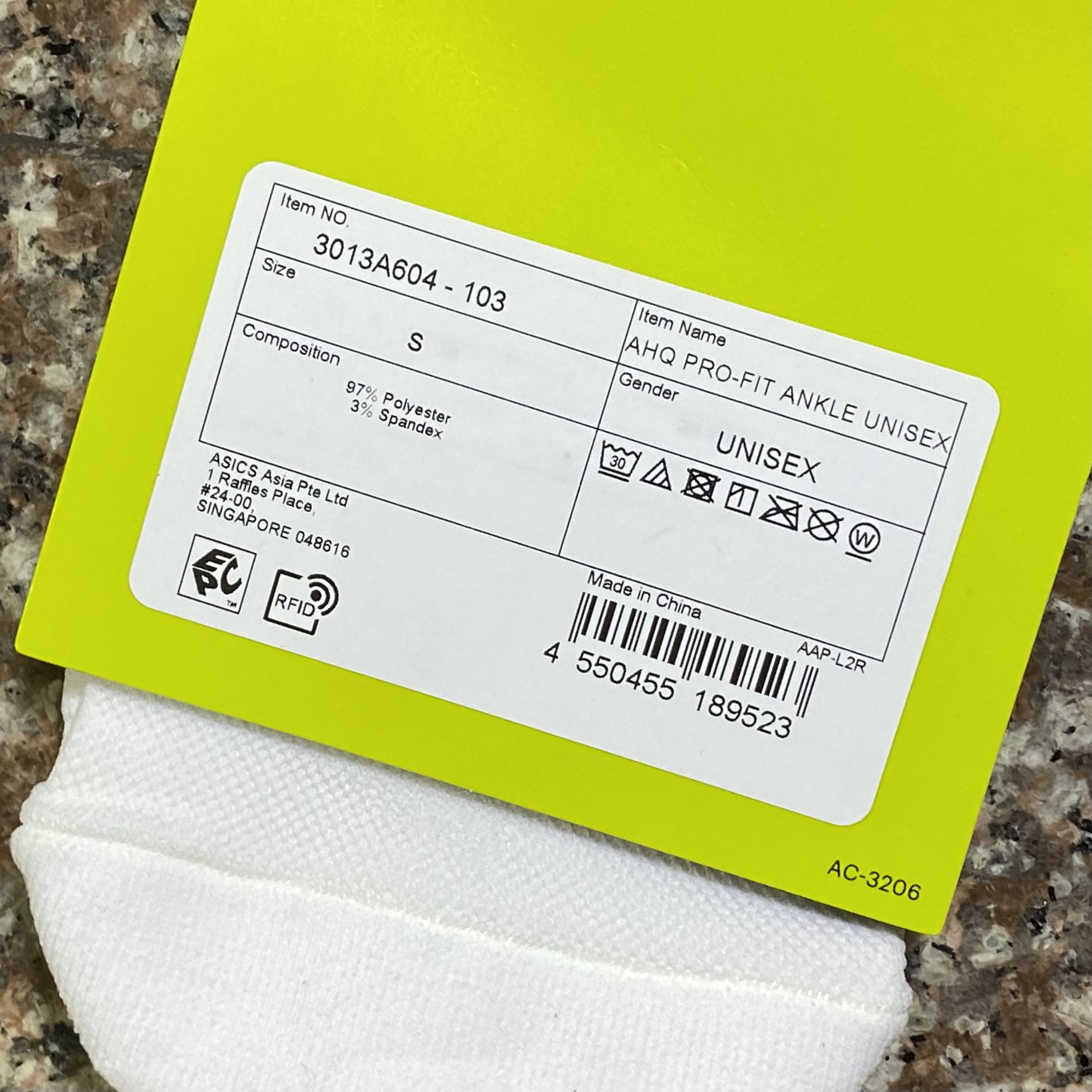 ถุงเท้าวิ่ง ASICS Pro-Fit Ankle Running Socks ‘WHITE’ (S)