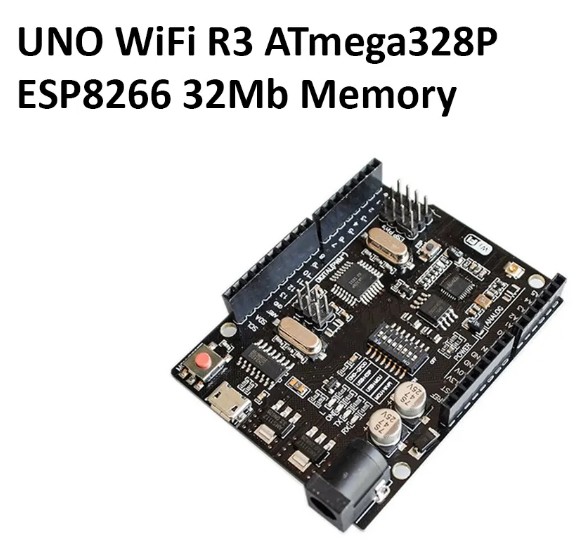 บอร์ดUNO R3 แบบมี WiFi ใช้ชิปATmega328P+ESP8266 USB-TTL CH340G (Arduino Compatible) UNO R3 WiFi