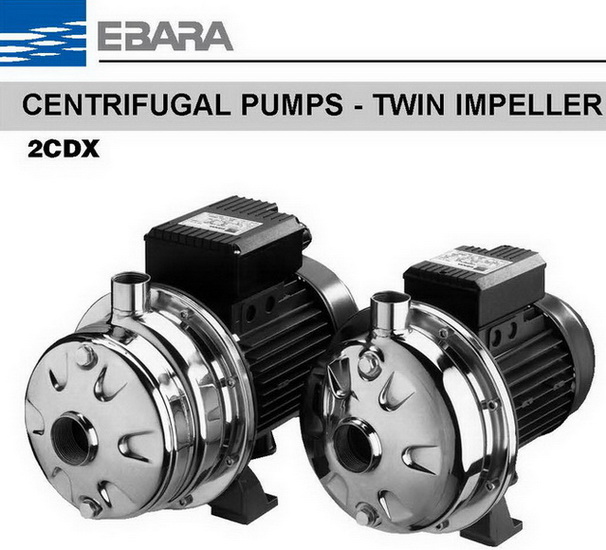 Ebara 2CDX-120/20 ปั๊ม SS304 ใบพัดคู่ 3 สาย Ebara