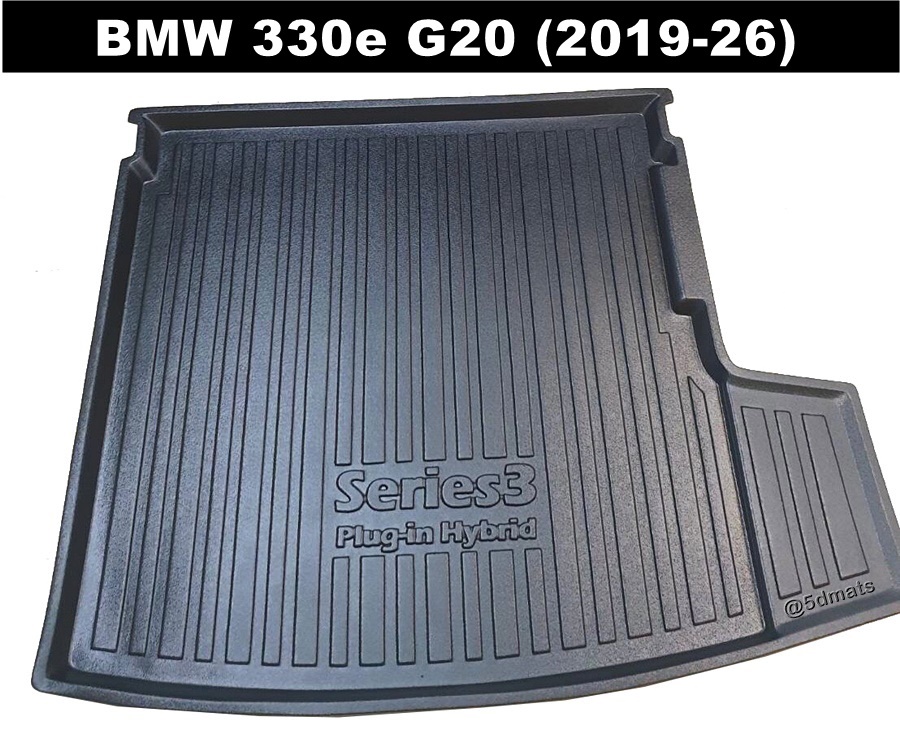 ถาดรองท้ายรถ BMW 330e G20 (2019-26) สวยงาม ทนทาน เข้ารูป ปกป้อง100%