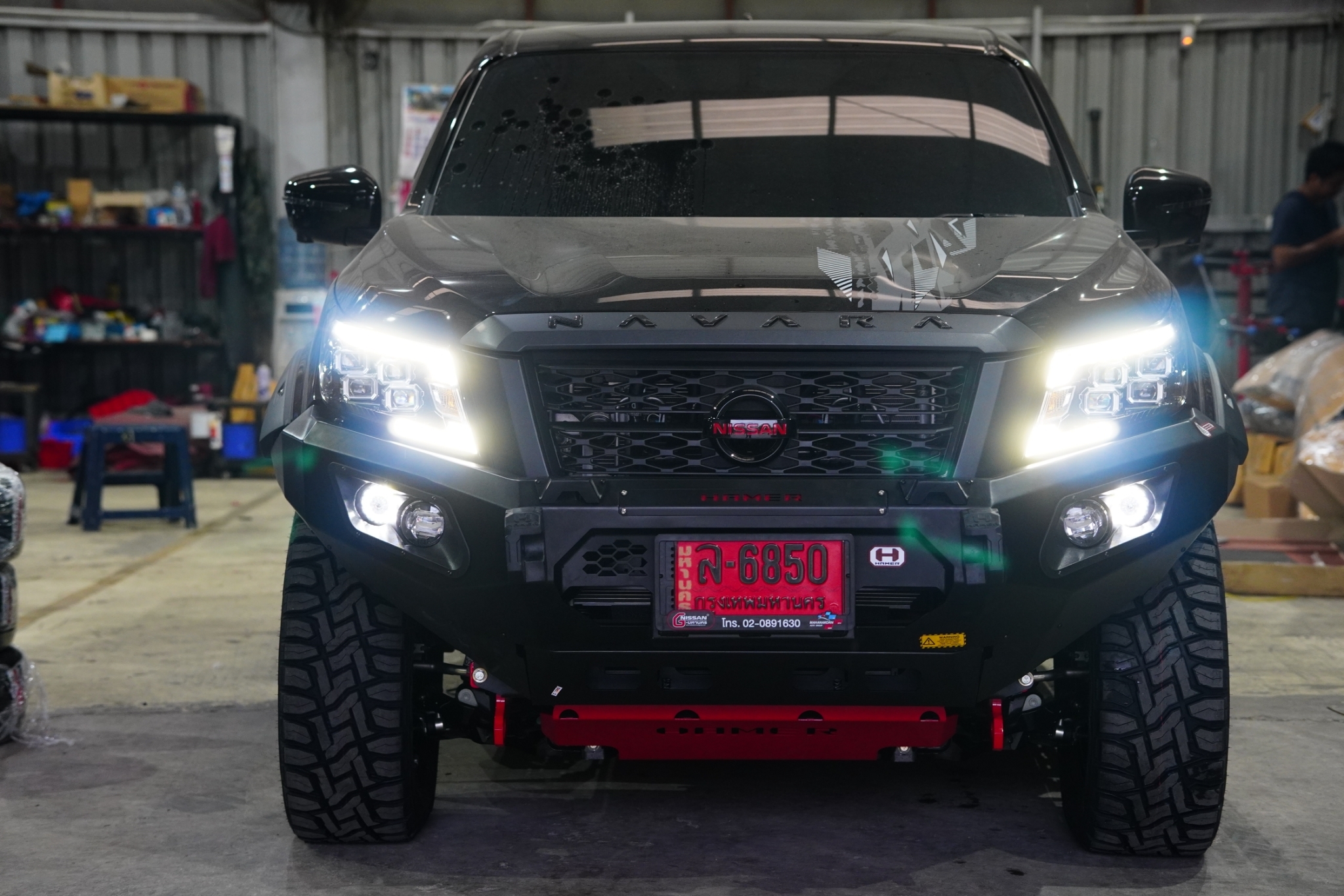 ติเตั้งเสร็จเเล้ว ชุดแต่ง HAMER สำหับ NISSAN NAVARA ราคาถูกที่ STEP9