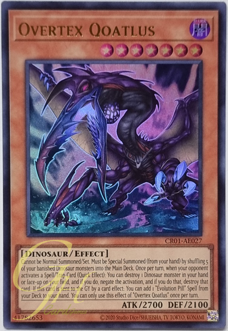 Yugioh [CR01-AE027] Overtex Qoatlus (Ultra Rare)
