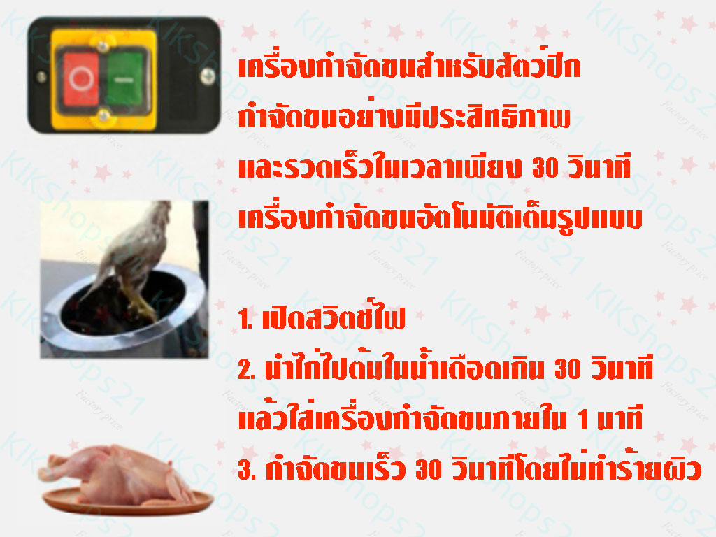 เครื่องถอนขนนกกระทา