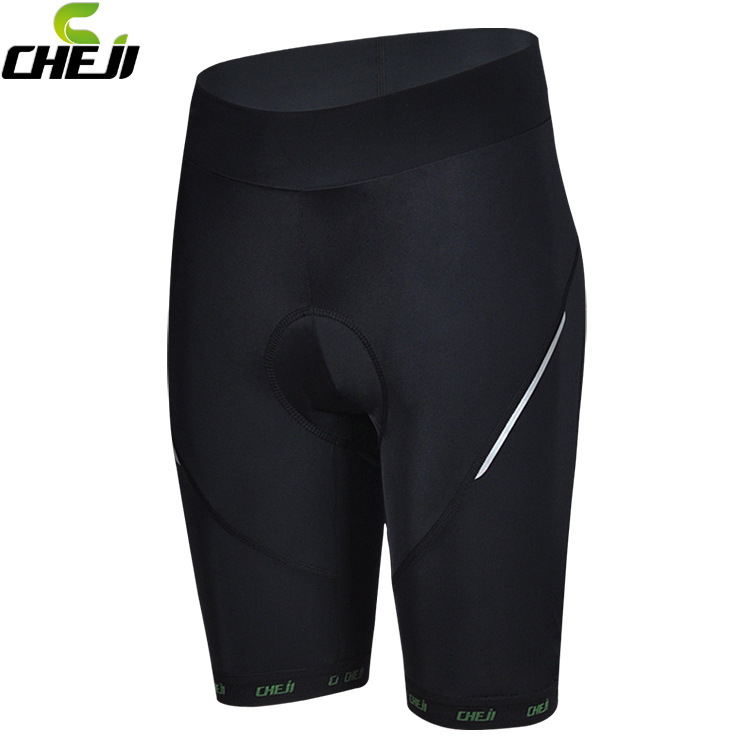 กางเกงจักรยานผู้หญิงขาสั้น CheJi สีดำ