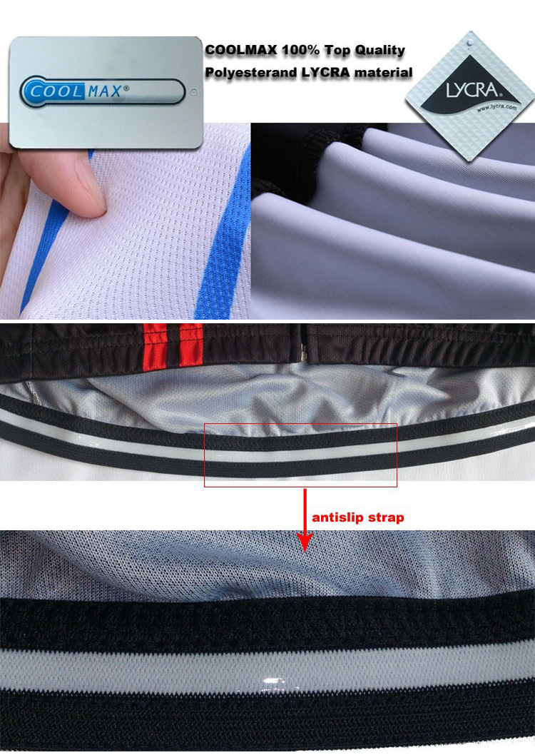 กางเกงจักรยานขาสั้นเอี๊ยม Santini 14 สีดำมีลาย