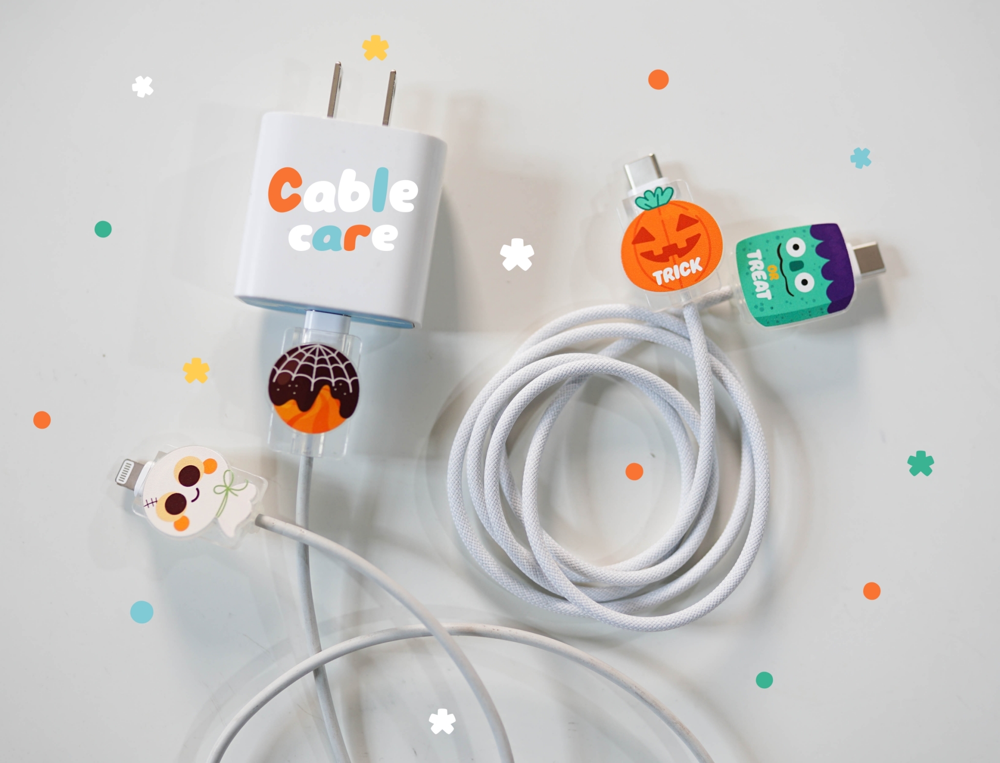 ตัวถนอมสายชาร์จติดอะคริลิคพร้อมสกรีน (Cable Care)