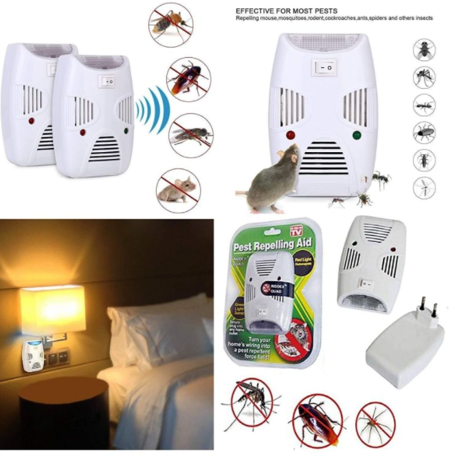 เครื่องไล่หนู/แมลง คลื่นโซนิคแม่เหล็กไฟฟ้า RIOOEX OUAD