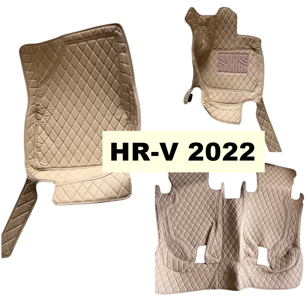 พรมรถยนต์ 6D HONDA HR-V 2022-28 สีครีม หรูหรา สะอาดตา ปกป้อง เข้ารูป 3ชิ้น