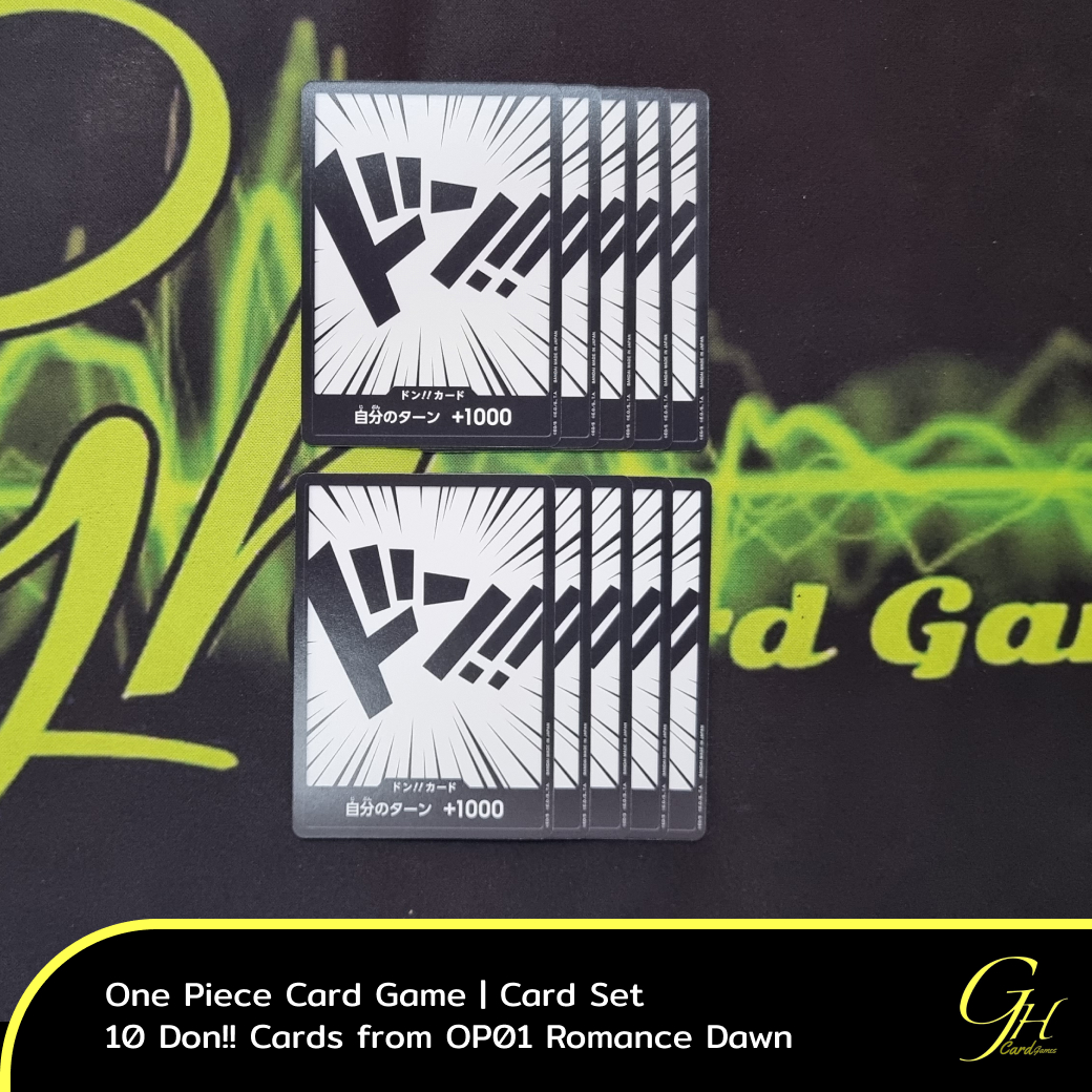 One Piece Card Game [Set-DonCard-002] 10 Don!! Cards from Booster Pack (OP01) Romance Dawn