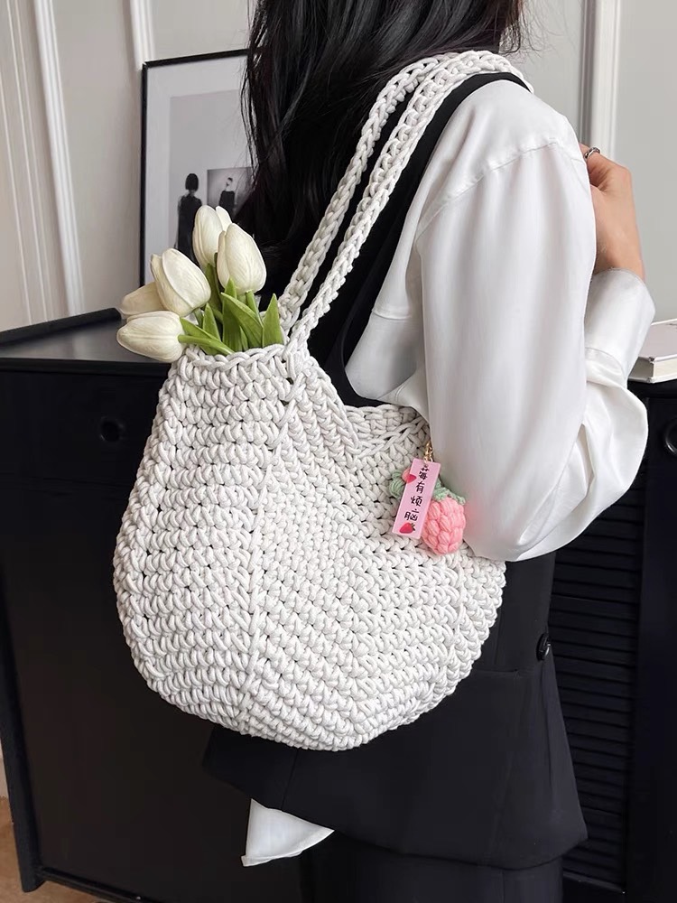 กระเป๋าถัก กระเป๋าสี กระเป๋าแฟชั่น กระเป๋าสะพายข้าง กระเป๋าคาเฟ่ 👝