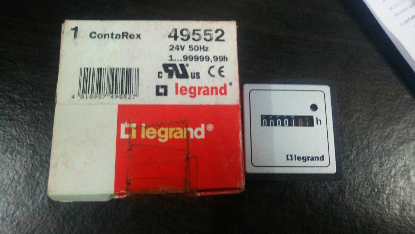 เครื่องนับชั่วโมง Legrand" รุ่น 49552 24V 50Hz