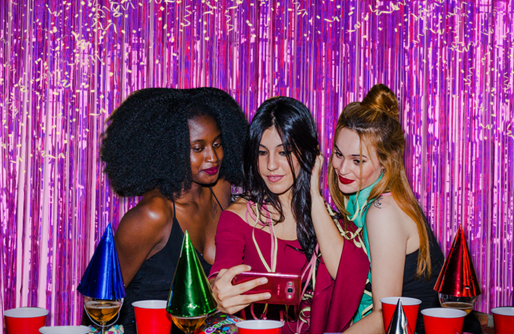 ม่านวิ้งสีบานเย็น ขนาด 1*2 เมตร