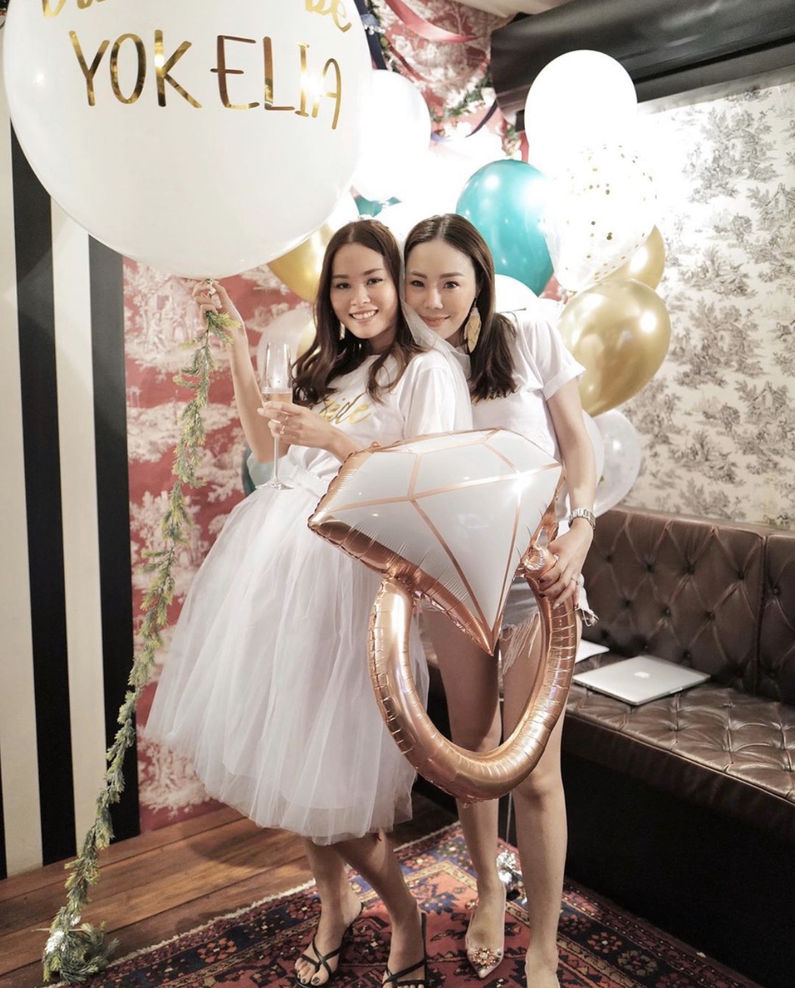 ลูกโป่งแหวน / Diamond Ring Rosegold 60*83 CM