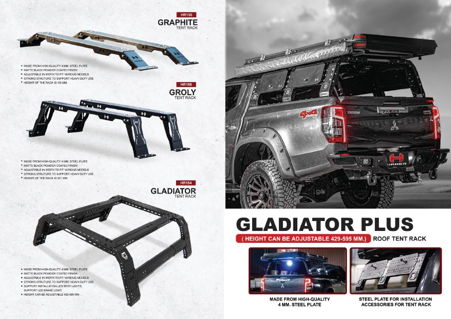 GLADIATOR PLUS ROOF TENT RACK