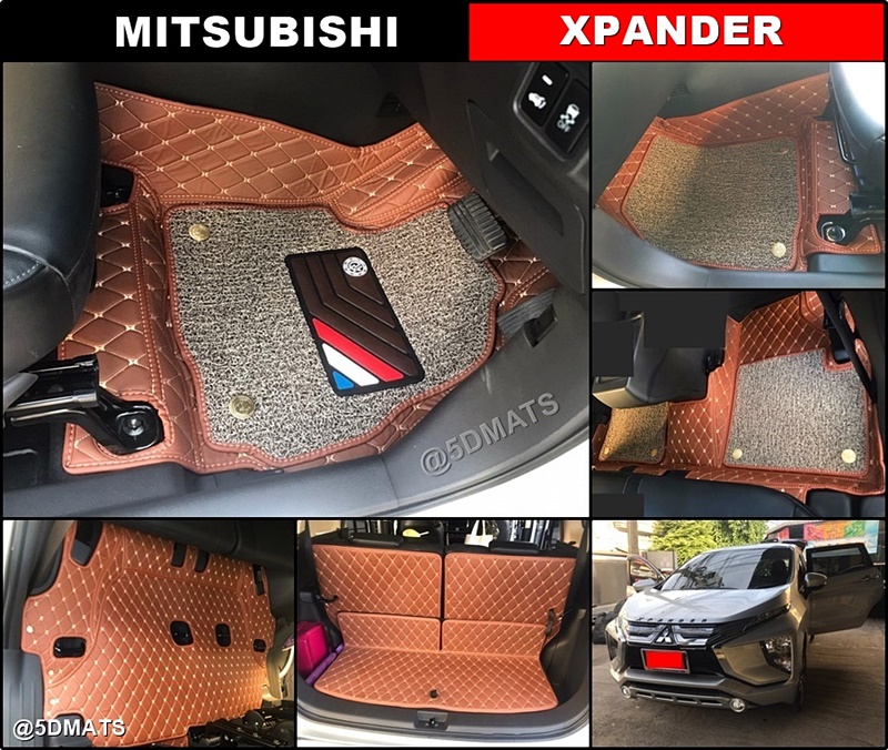 พรมปูพื้นรถยนต์ 7D QX +เสริมใยดักฝุ่น สำหรับรถ SUV 7ที่นั่ง ตรงรุ่นรถ เต็มคัน