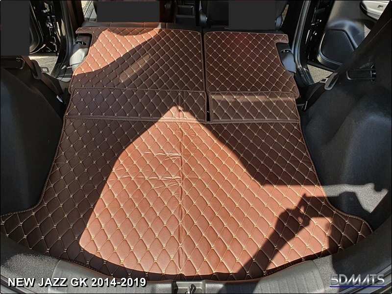 พรมปูพื้นรถยนต์ 7D HONDA JAZZ GD 2003-07 พรม7D QJ VIP เสริมใยดักฝุ่น หนาพิเศษ รวมแผ่นท้าย ปิดเบาะ เต็มคัน