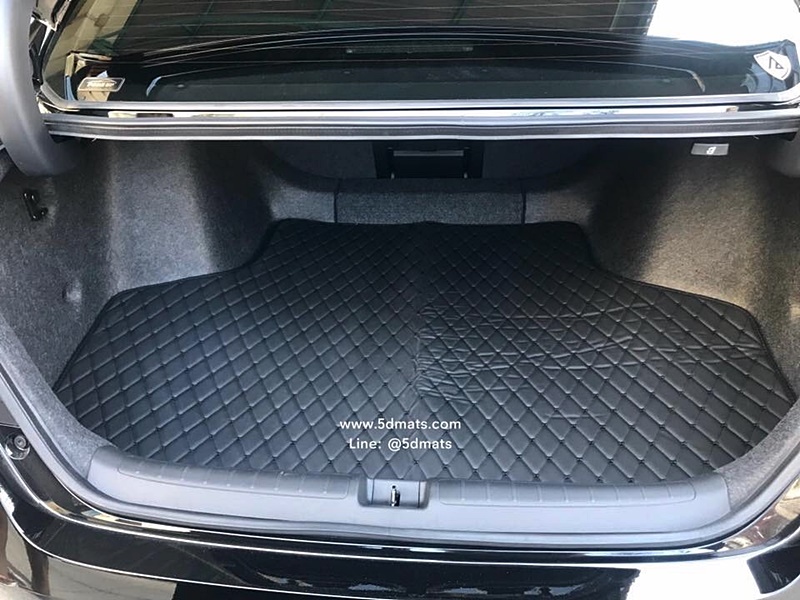 พรมปูพื้นรถยนต์ 6D HONDA ACCORD 2019 (G10) พรม6D QJ VIP สีดำด้ายดำ หนาพิเศษ รวมแผ่นท้าย