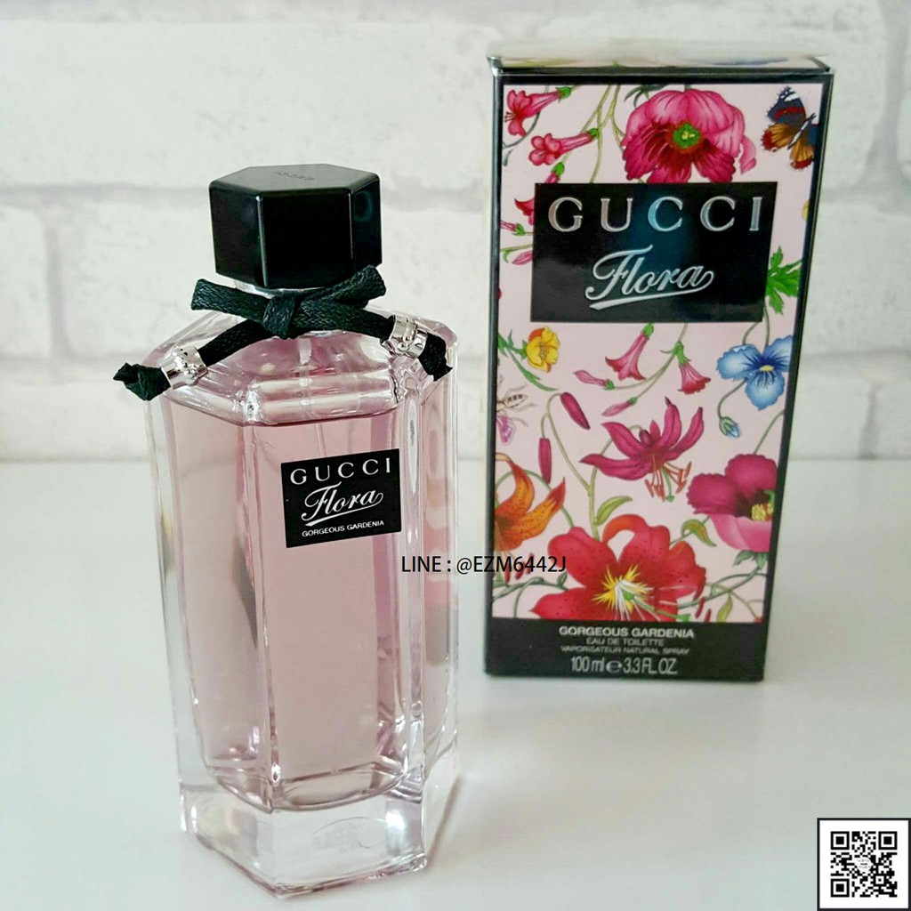 น้ำหอมแท้ GUCCI FLORA GORGEOUS GARDENIA FOR WOMEN EAU DE TOILETTE SPRAY 100 ML ของใหม่ กล่องซีล เหมือนกับห้าง