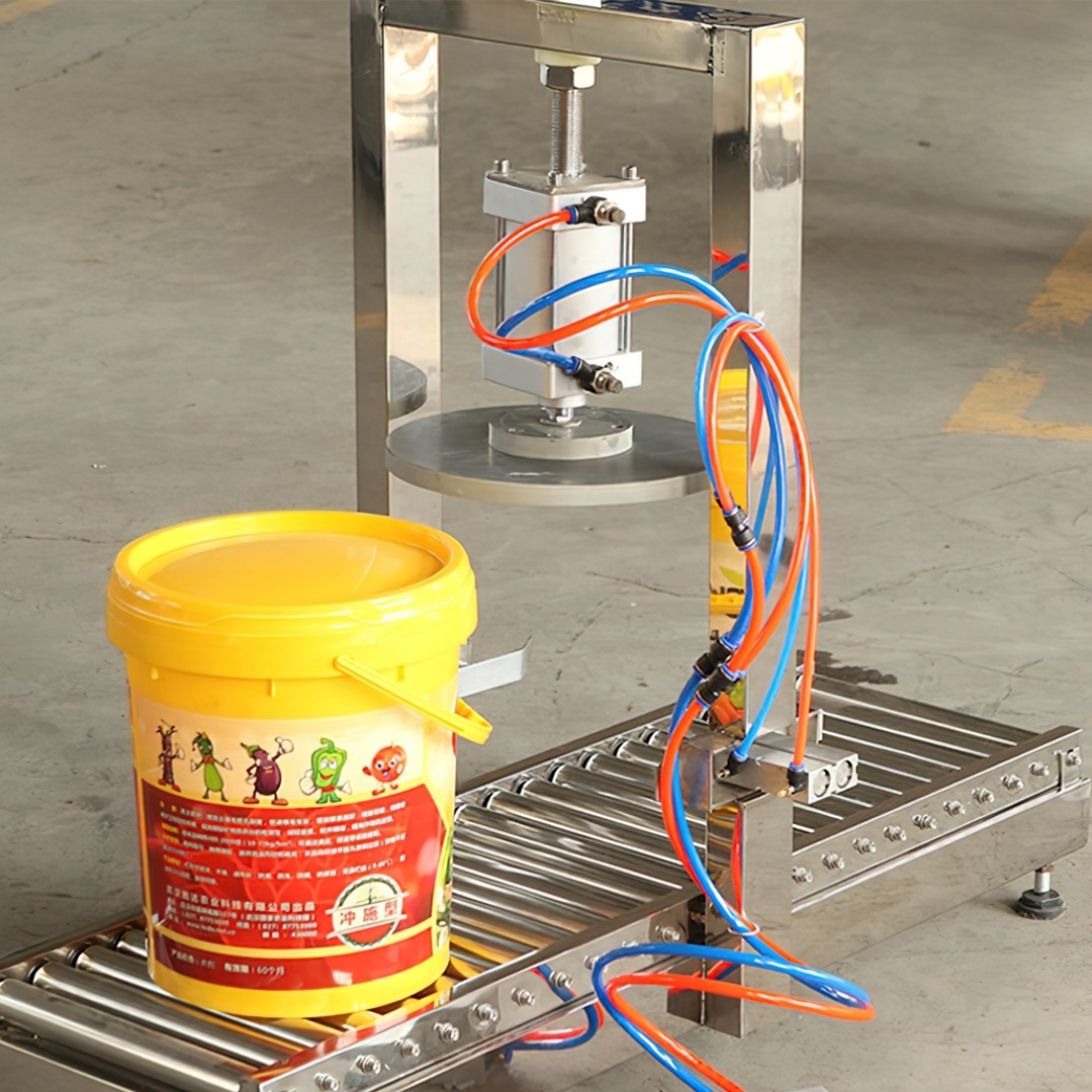 🌈 15787 เครื่องกดปิดฝาถังสี เครื่องปิดฝาถังพลาสติก เครื่องปิดฝาถังปุ๋ย ขนาด 10L-25L รุ่น ZRYG-1