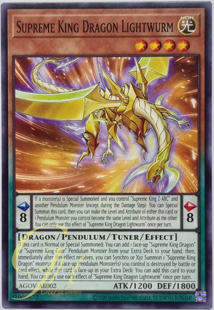 Yugioh [AGOV-AE002] Supreme King Dragon Lightwurm (Common)