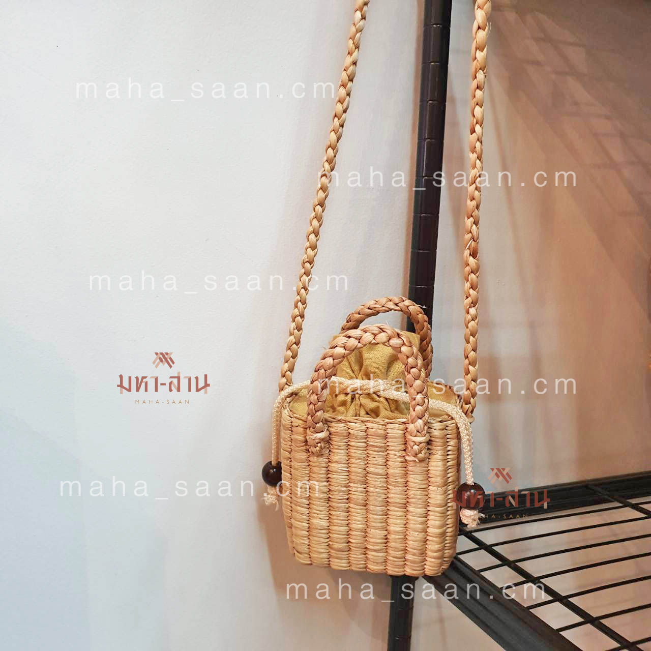 กระเป๋าสานผักตบชวา สะพายข้าง ใบจิ๋ว🌷