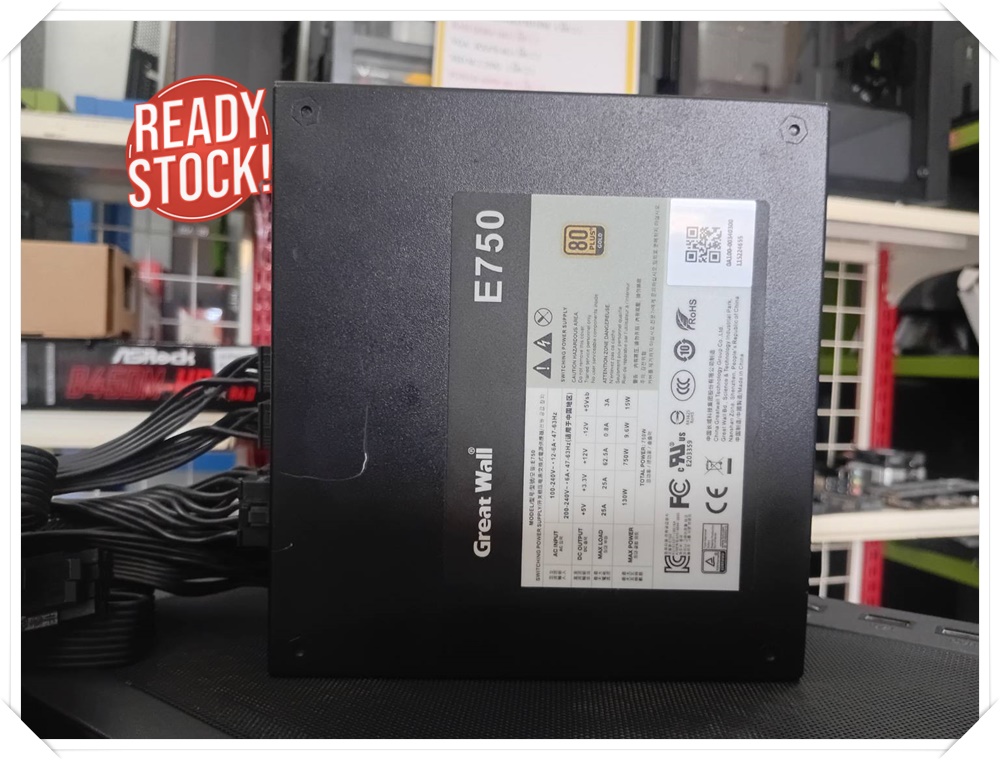 (* มือ2 ) Greatwall Power Supply E750 วัตต์เต็ม 750W PSU 80+ GOLD