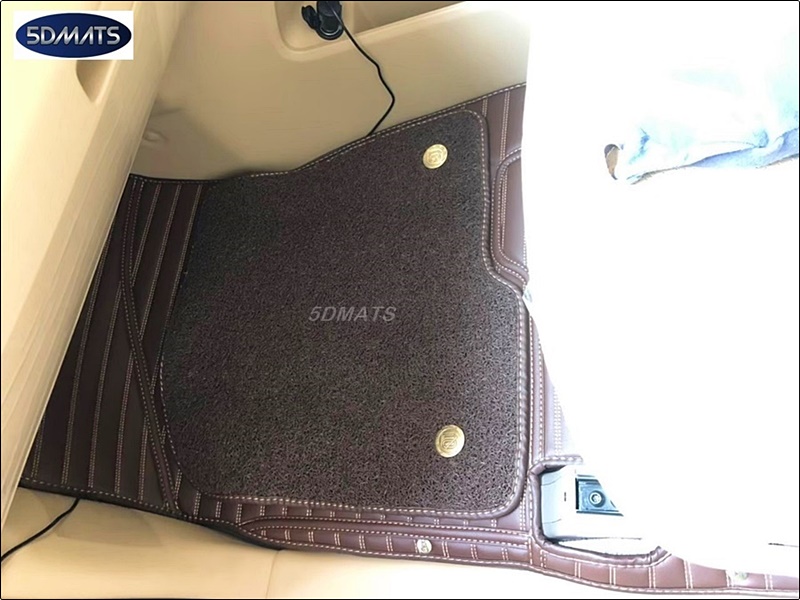 พรมปูพื้นรถยนต์5D KIA GRAND CARNIVAL 2017-2021 พรม5D 13มิล+เสริมใยดักฝุ่นเเถว1-2