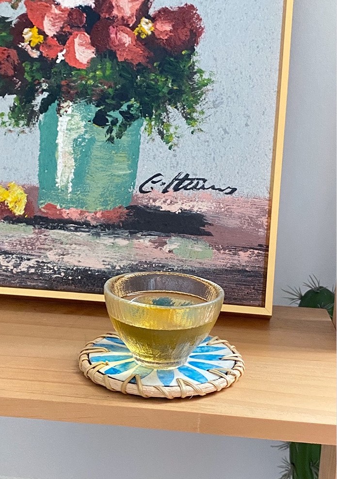 รองเเก้วหวาย คาเฟ่ พร็อพถ่ายรูป (ขนาดกว้าง 4นิ้ว) rattan coaster