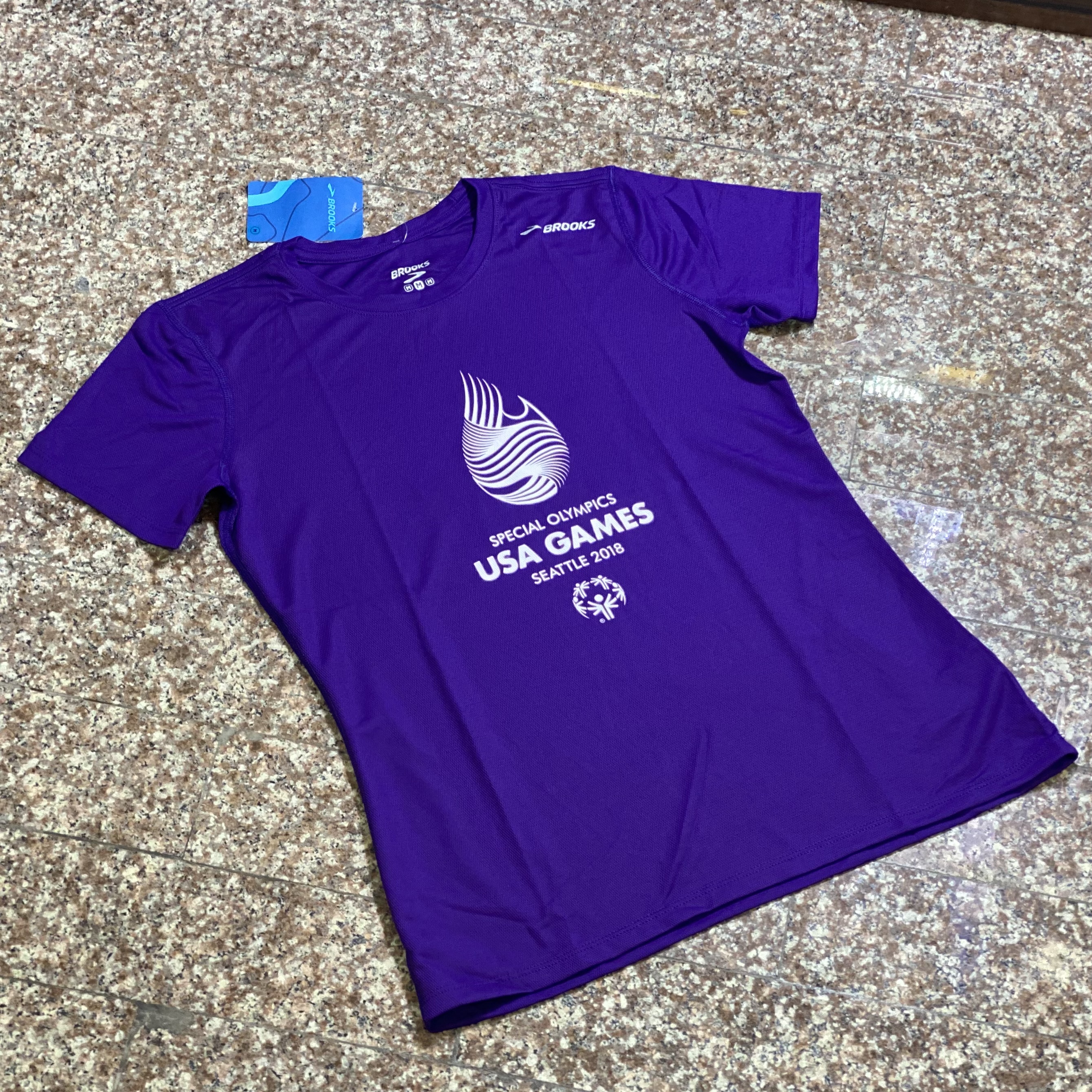 เสื้อวิ่ง Brooks USA Games Seattle 2018 Running Shirt Women (M)