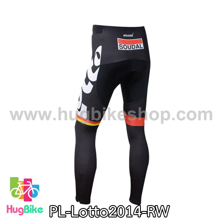 กางเกงจักรยานขายาวทีม Lotto Belisol 14 สีดำ