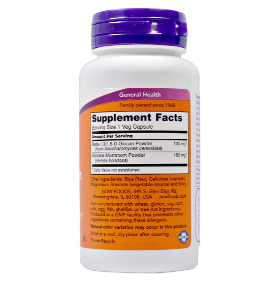 Now Foods, Beta-1,3/1,6-D-Glucan, 100 mg, 90 Veggie Caps