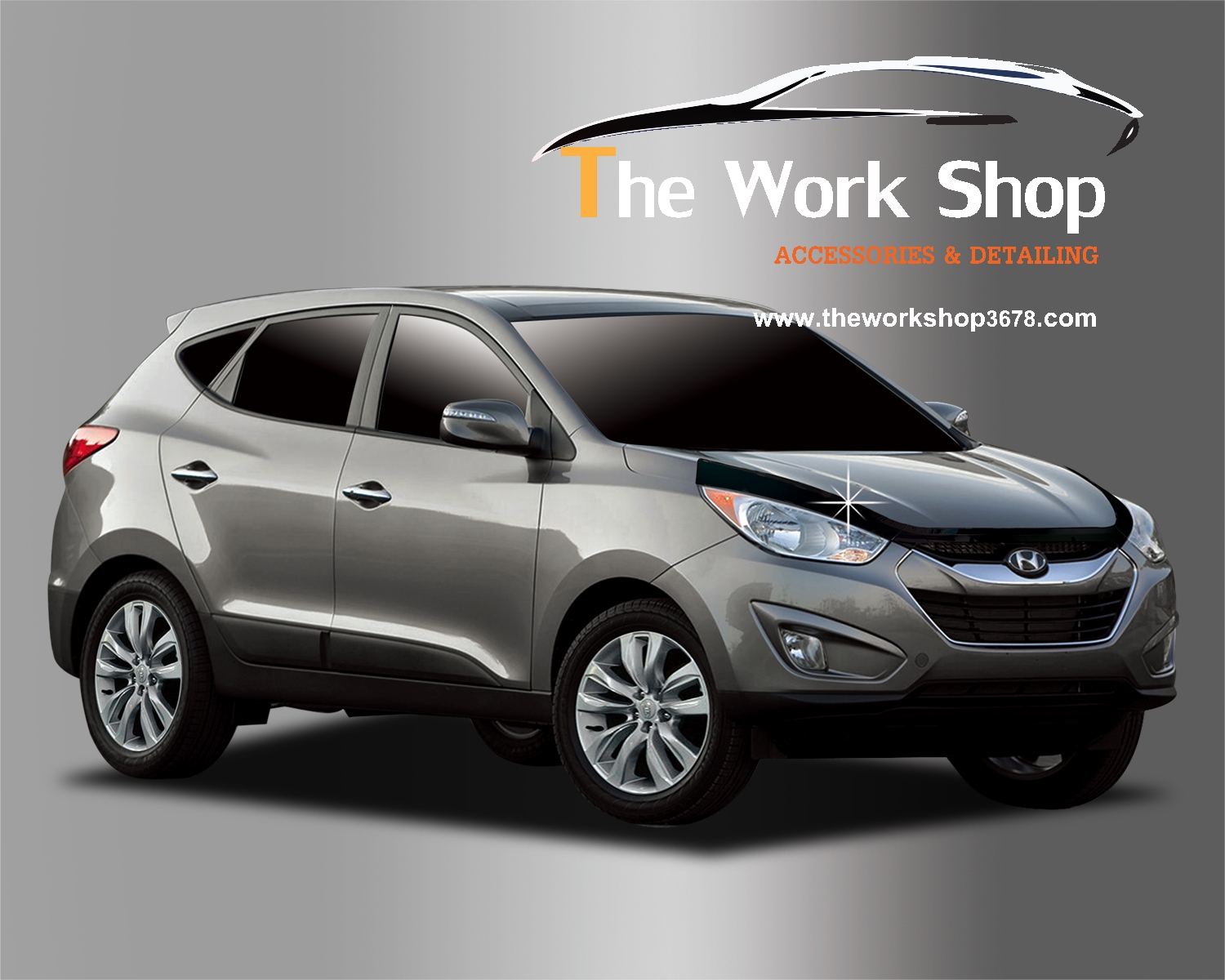 Acrylic Hood Guard for Tucson ( อคลีลิคดำแต่งขอบฝากระโปรงหน้า )