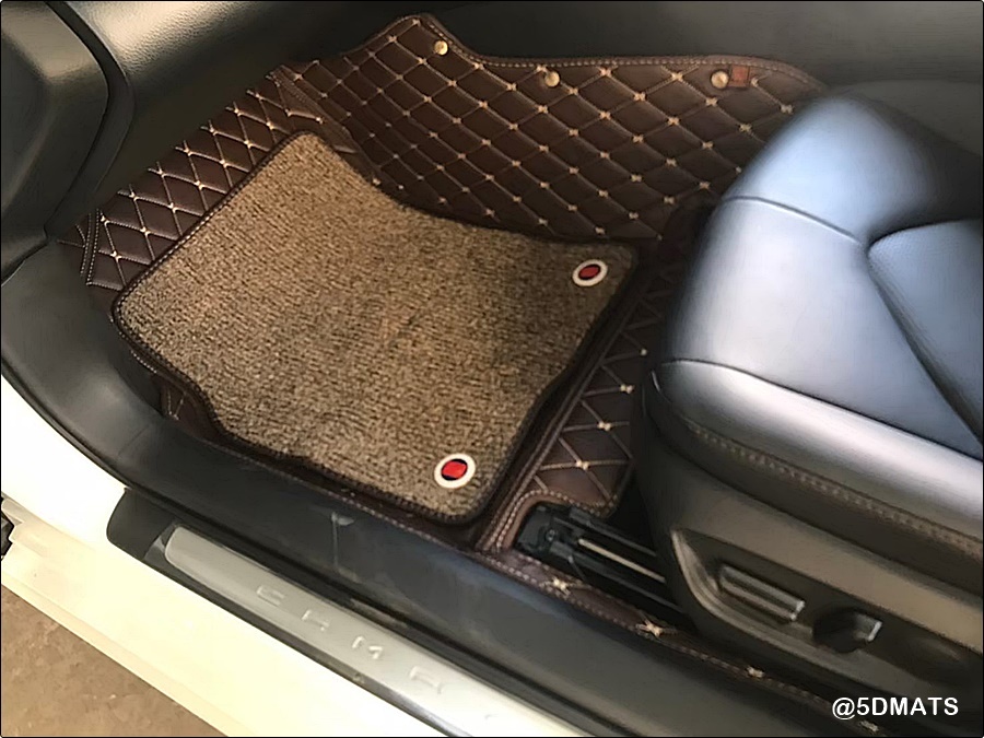 พรมปูพื้นรถยนต์ 7D TOYOTA CAMRY 2019 พรม7D QJ VIP สีน้ำตาล เสริมใยดักฝุ่น เต็มคัน