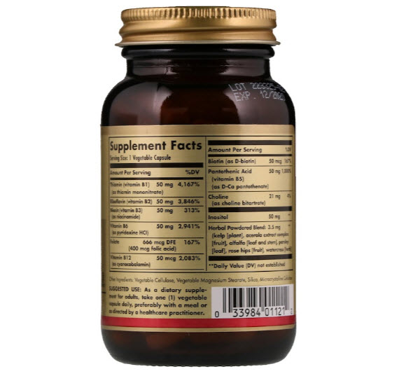 Solgar, B-Complex "50", 100 Vegetable Capsules