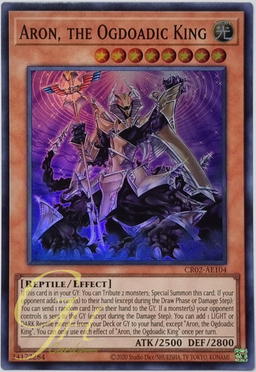 Yugioh [CR02-AE104] Aron, the Ogdoadic King (Super Rare)