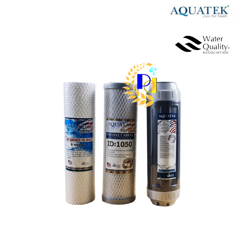 ชุดไส้กรองน้ำ3ขั้นตอนล่าง ยี่ห้อ Aquatek Silver