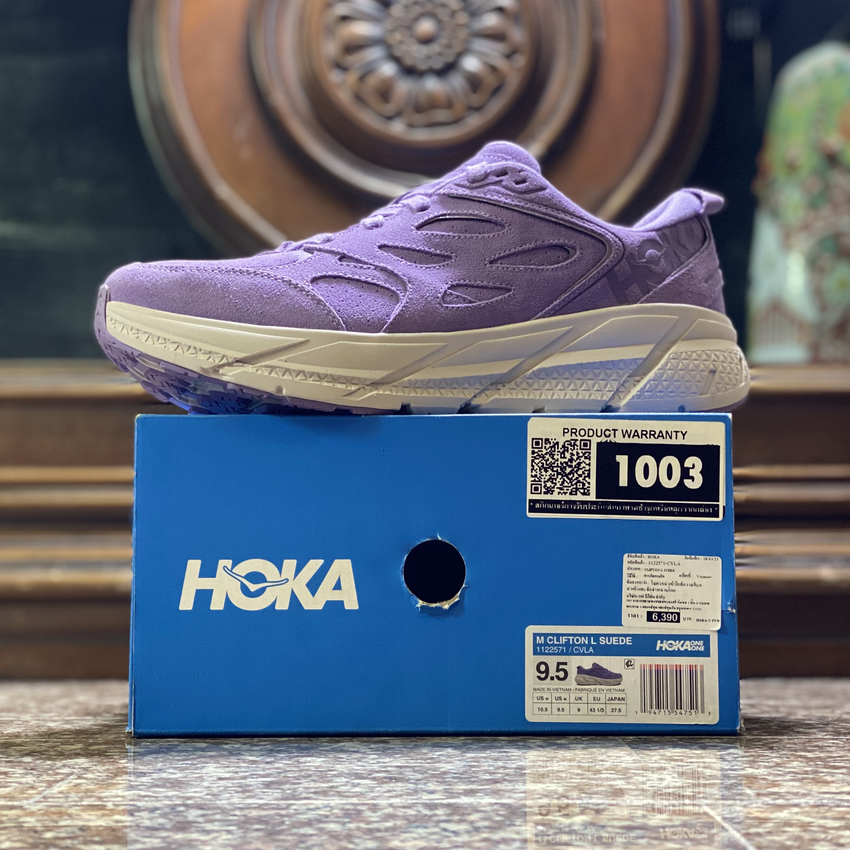 รองเท้า HOKA Clifton L Suede ‘Chalk Violet’ EXCLUSIVE (M9/9.5US)