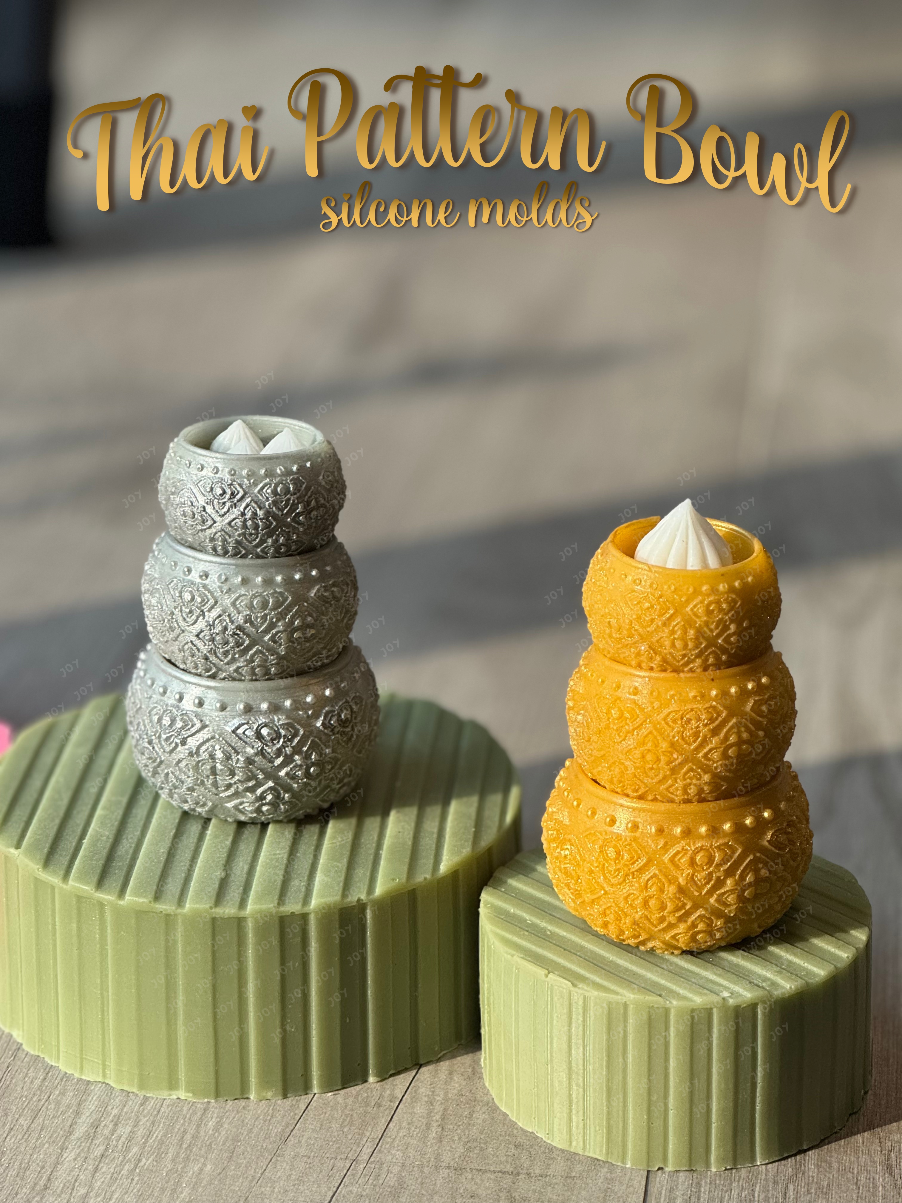 รวมแม่พิมพ์ ขันเงิน ขันทอง ลายไทย ลายคมชัด ทำขนม ทำสบู่ได้