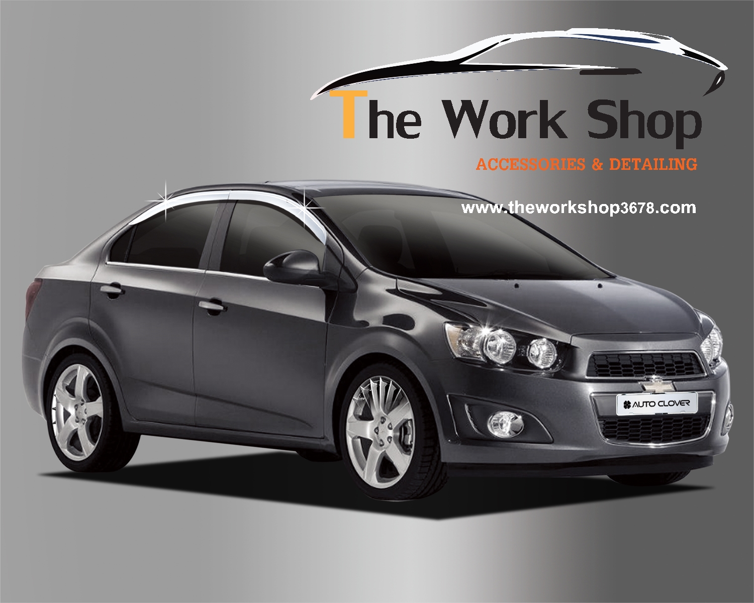 Chrome Door Visor for Sonic 4 door ( กันสาดโครเมี่ยม )