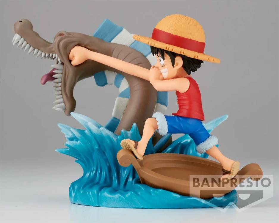 ONE PIECE WORLD COLLECTABLE FIGURE LOG STORIES-MONKEY.D.LUFFY VS LOCAL SEA MONSTER-