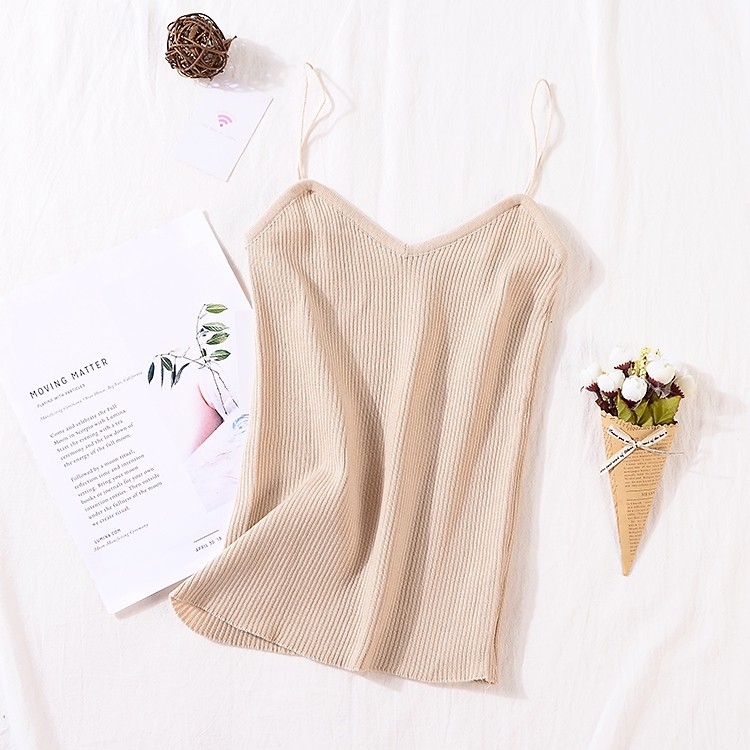 เสื้อสายเดี่ยวไหมพรม