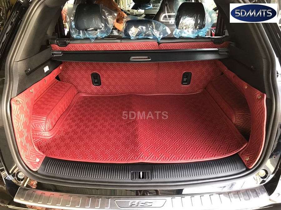 พรมปูพื้นรถยนต์MG HS พรม5D VIP ลายFERMES แผ่นปูท้าย +ปิดเบาะ +ปิดซุ้มล้อ8ชิ้น+( เสริมใยดักฝุ่น 4ชิ้น)