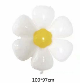 ลูกโป่งดอกไม้ / White flower Balloon (100*97cm)